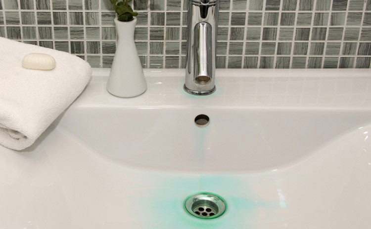 Green Stained Sink