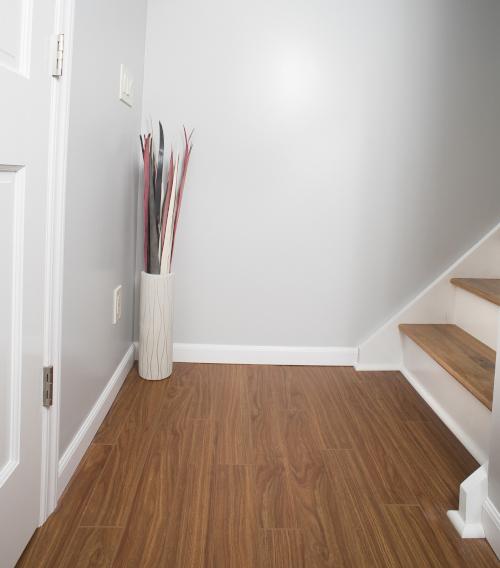 Our flooring is just one part of our basement finishing system. Check out TBF's wall options, stairs, post surrounds, moldings, and more!