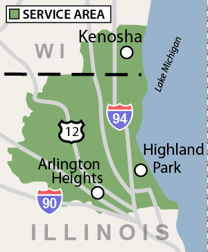 Our Illinois & Wisconsin Service Area
