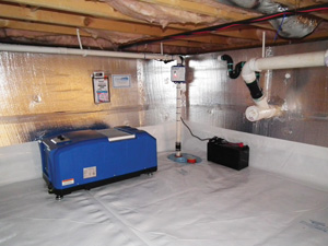 Crawl space dehumidifier & drainage installation in IL and WI Crawl space drainage & dehumidification in Milwaukee