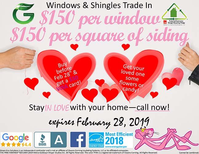 February Savings - Window & Shingle Trade In